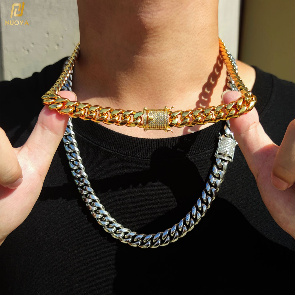 Cuban Link Chain 12Mm - Corrente cubana hip hop 6-12mm, fecho