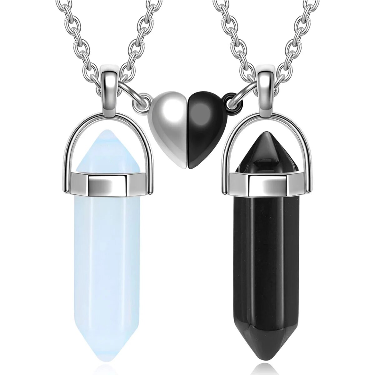 Magnetic Couple Matching Necklaces - Colares de Amizade em Cristal para