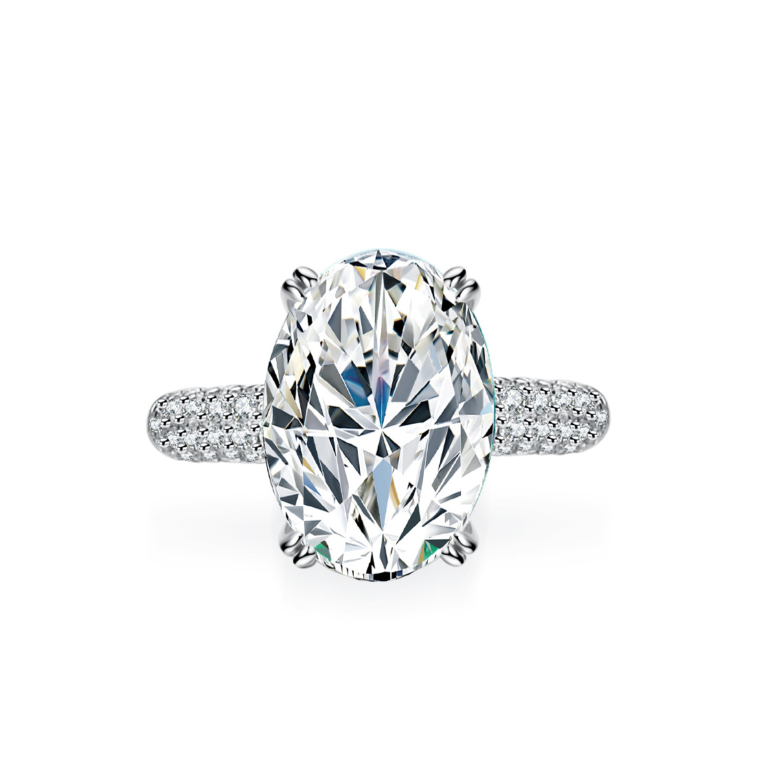Anel de moissanite incrustado  - Moissanite Engagement Ring 1 Carat avaliação e preço