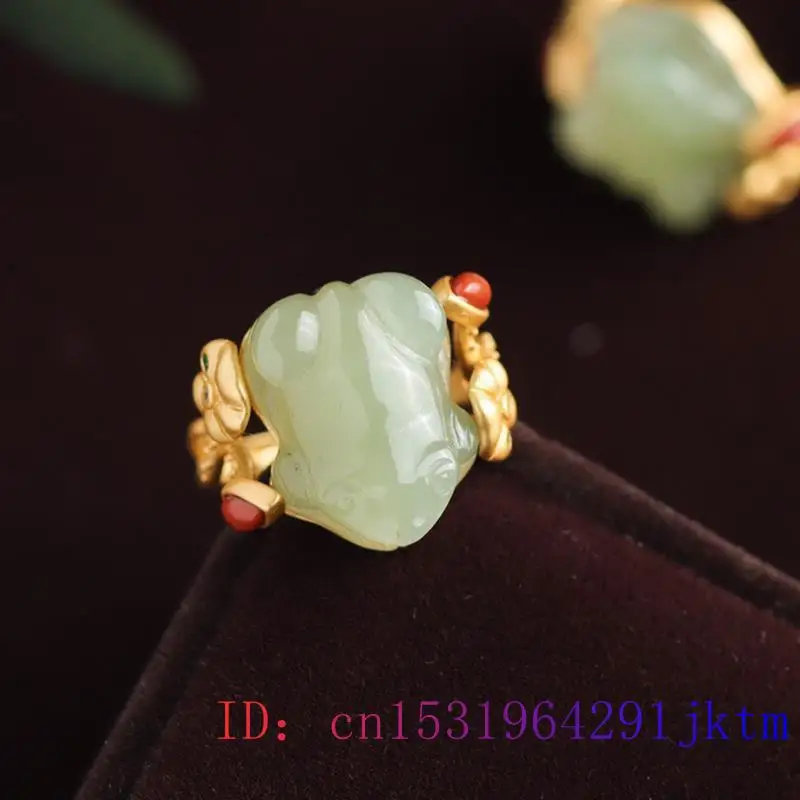 Verde jade sapo anéis encantos - Rings avaliação e preço