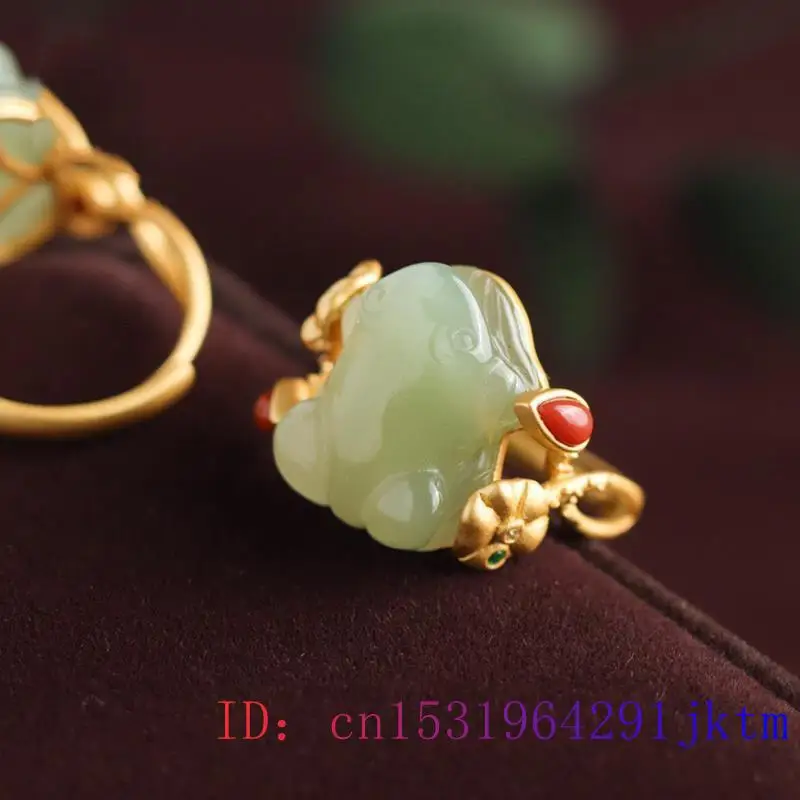 Verde jade sapo anéis encantos - Rings avaliação e preço