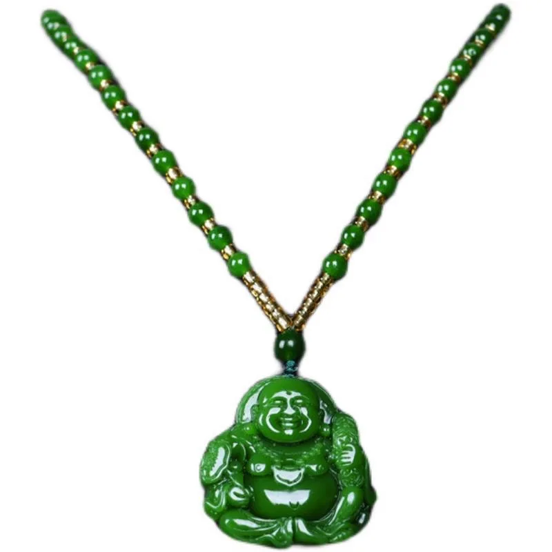 Jade Verde Chinês Maitreya Bud - Necklaces avaliação e preço