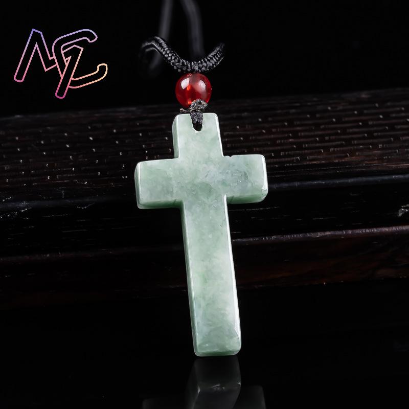 Myanmar jadeite cruz pingente  - Necklaces avaliação e preço