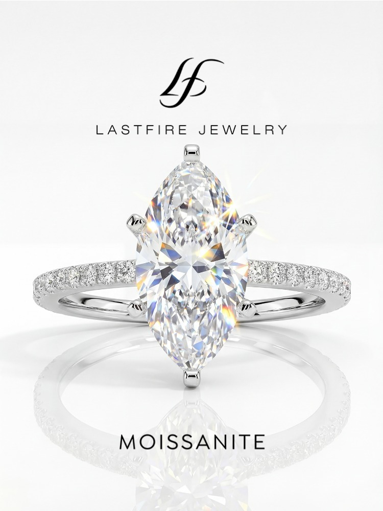Anel Marquise de Diamante Mois - Moissanite Engagement Ring 1 Carat avaliação e preço