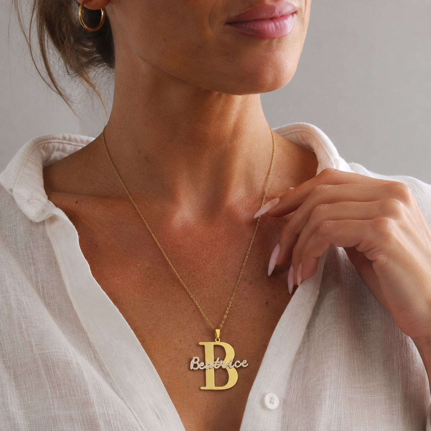 Colar Personalizado com Nome e - Initial Letter Necklace 18K Gold avaliação e preço
