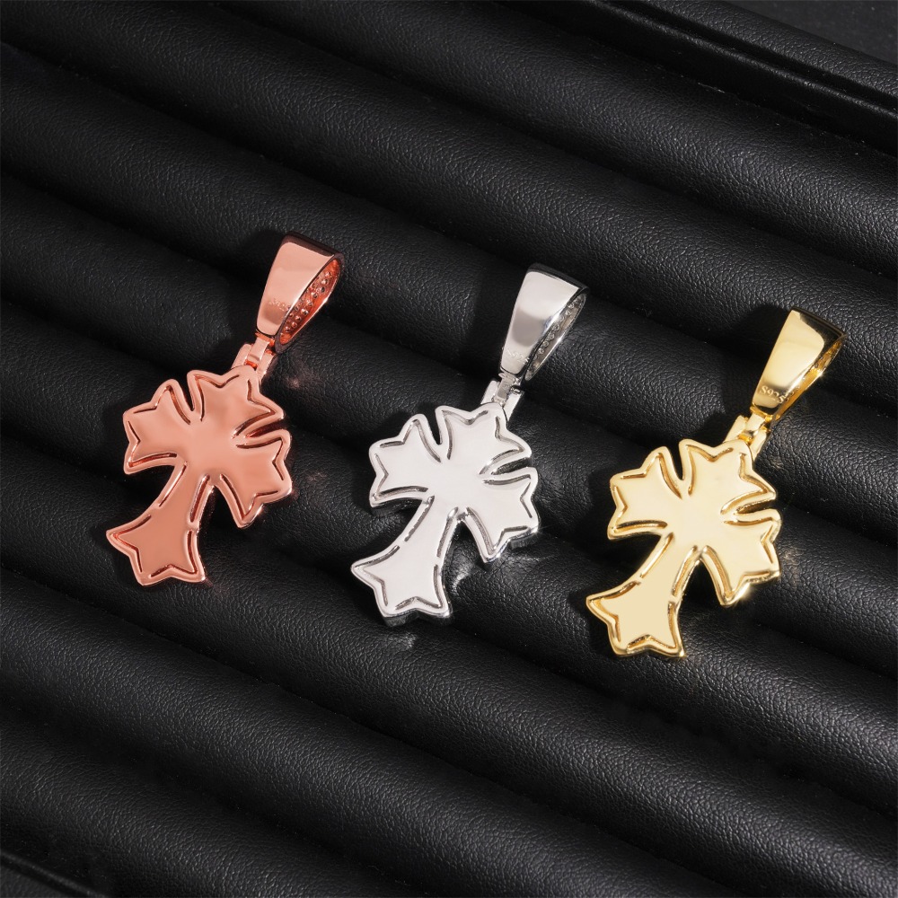 Iced out moissanite gótico cru - Cross Pendant Necklace Gold avaliação e preço