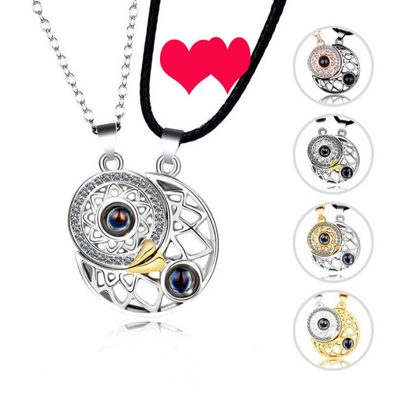 1 par de casal magnético combi - Magnetic Couple Matching Necklaces avaliação e preço