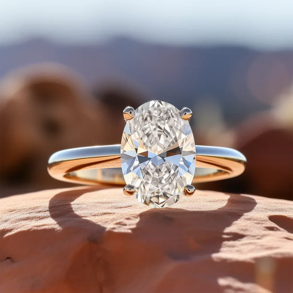 Anéis de noivado de moissanite - Moissanite Engagement Ring 1 Carat avaliação e preço