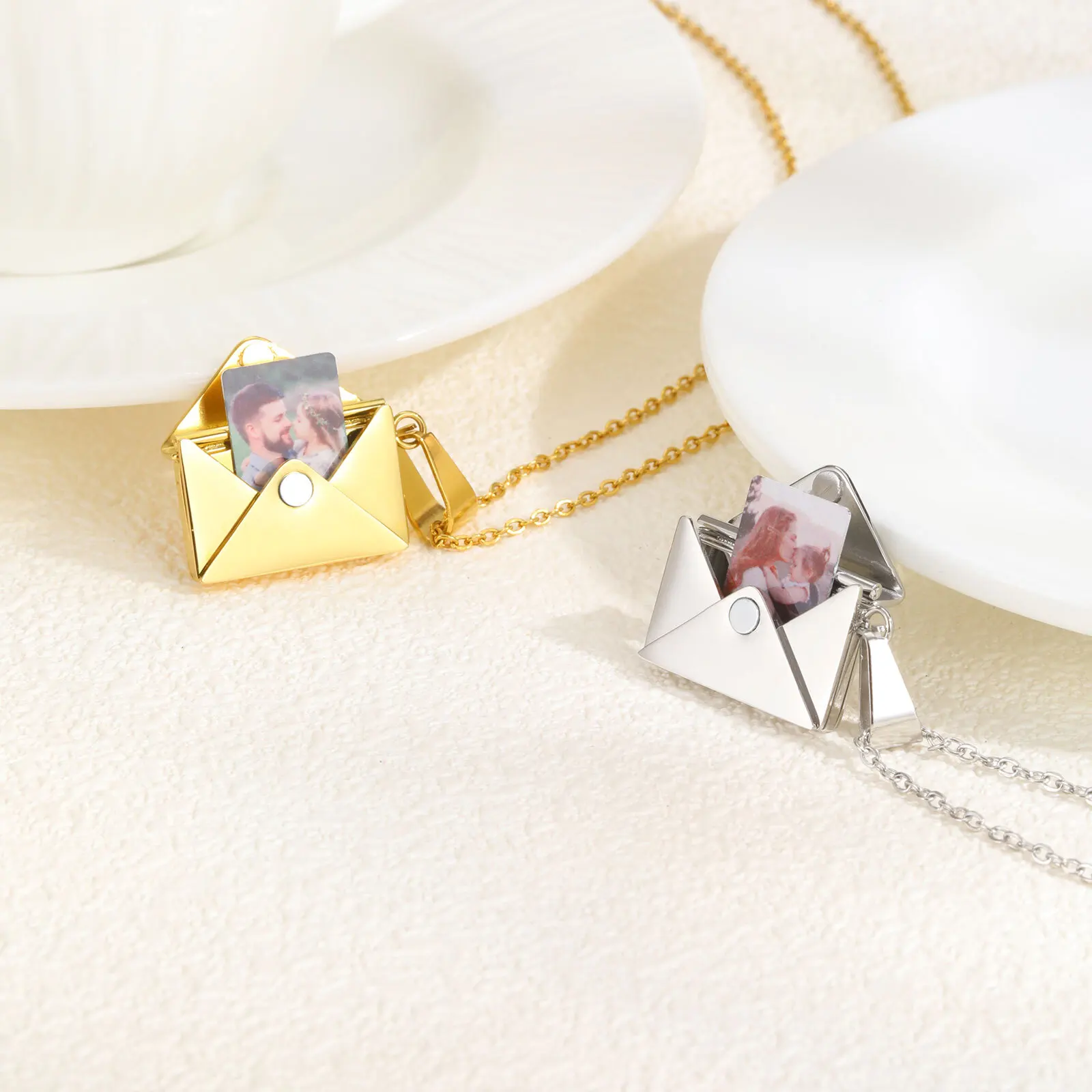 Colar com medalhão de foto per - Custom Name Necklace Stainless Steel avaliação e preço