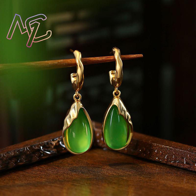 Brincos de Gota de Água em Jad - Earrings avaliação e preço