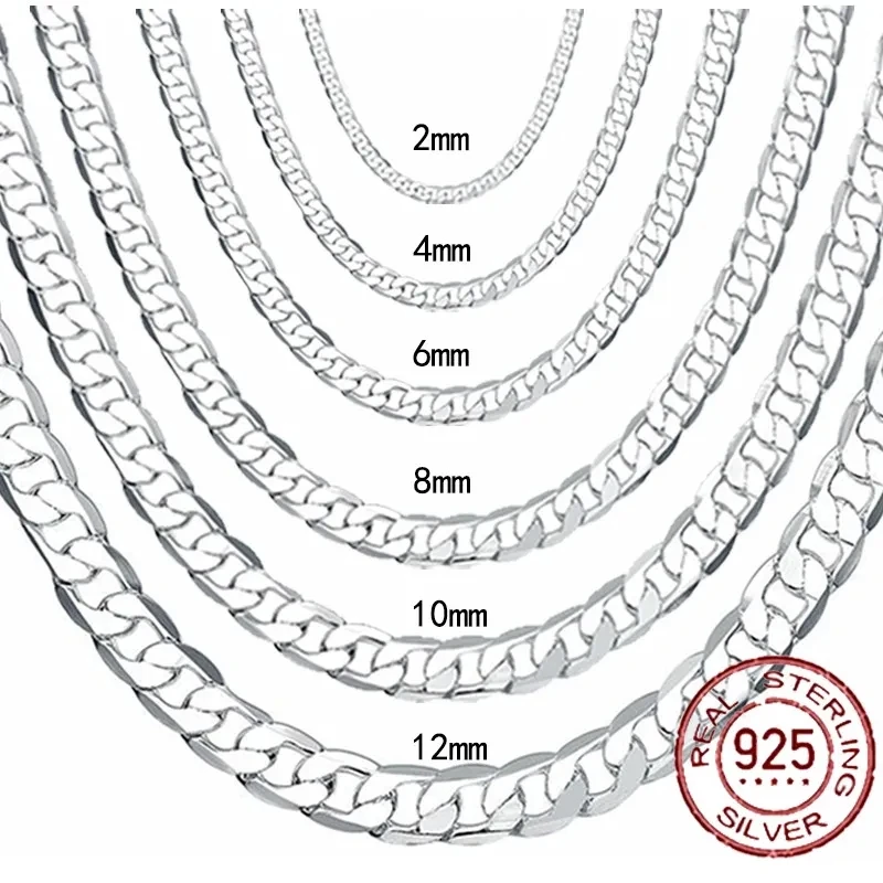 Colar de prata esterlina 925 m - Cuban Link Chain 12Mm avaliação e preço