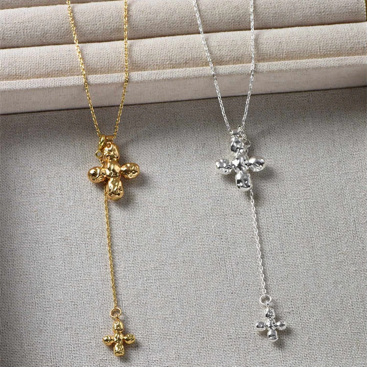 Europa américa grande coração  - Cross Pendant Necklace Gold avaliação e preço