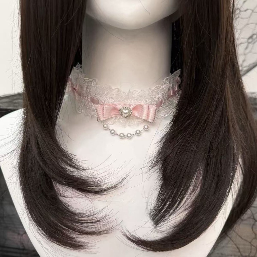 Colar Choker de Renda com Laço - Pearl Choker Necklace Vintage avaliação e preço