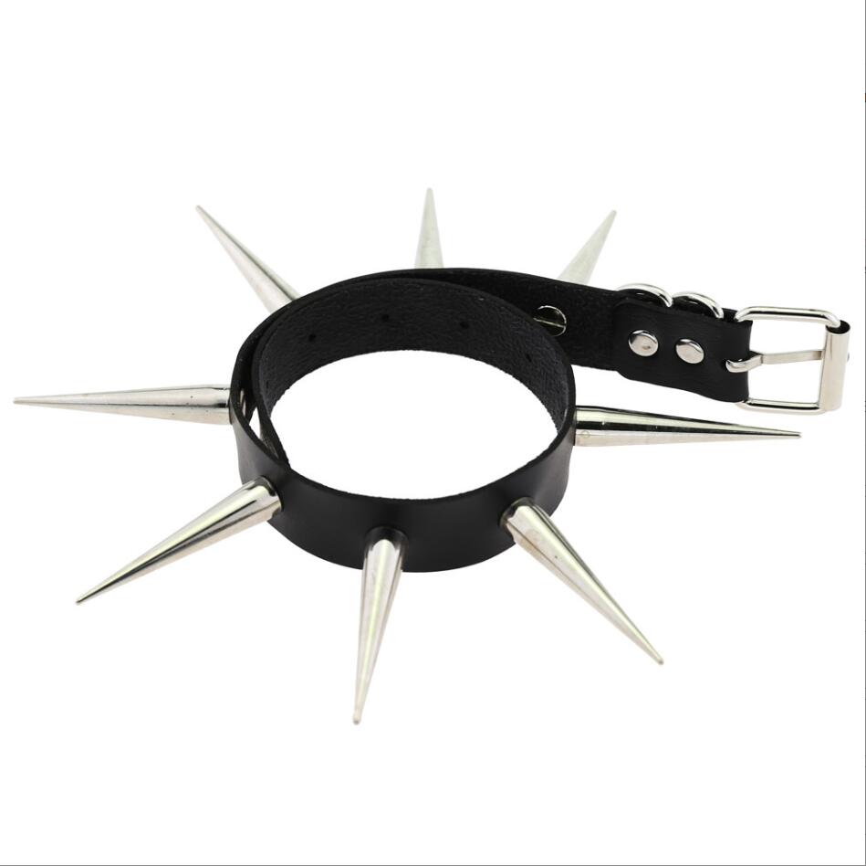 Emo pico gargantilha punk cola - Goth Punk Spike Choker avaliação e preço