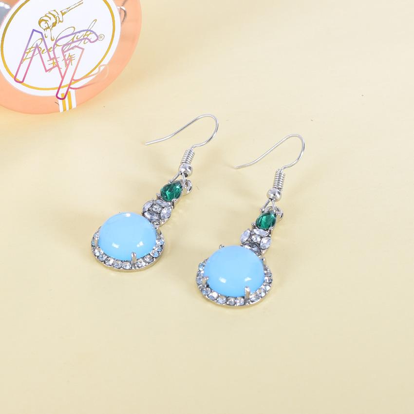 Azul natural jade brincos vint - Earrings avaliação e preço