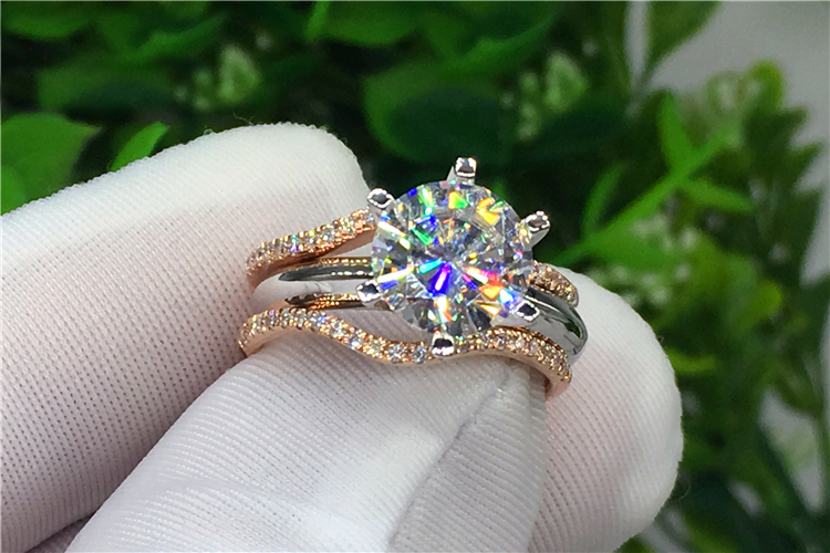 Personalizado sólido 18k au750 - Moissanite Engagement Ring 1 Carat avaliação e preço
