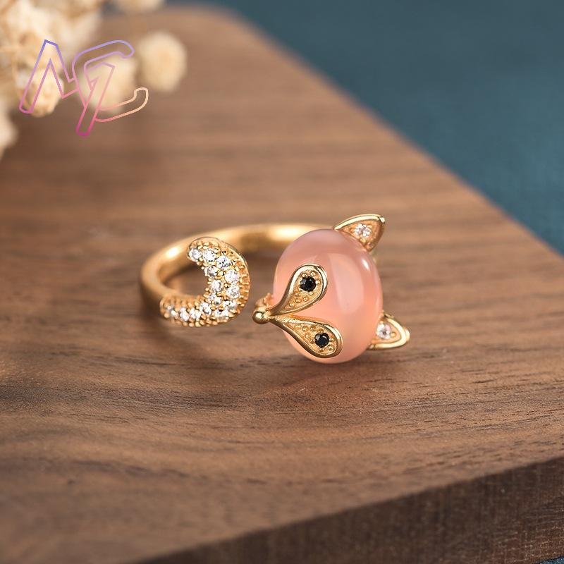 Anéis de raposa de jade natura - Rings avaliação e preço