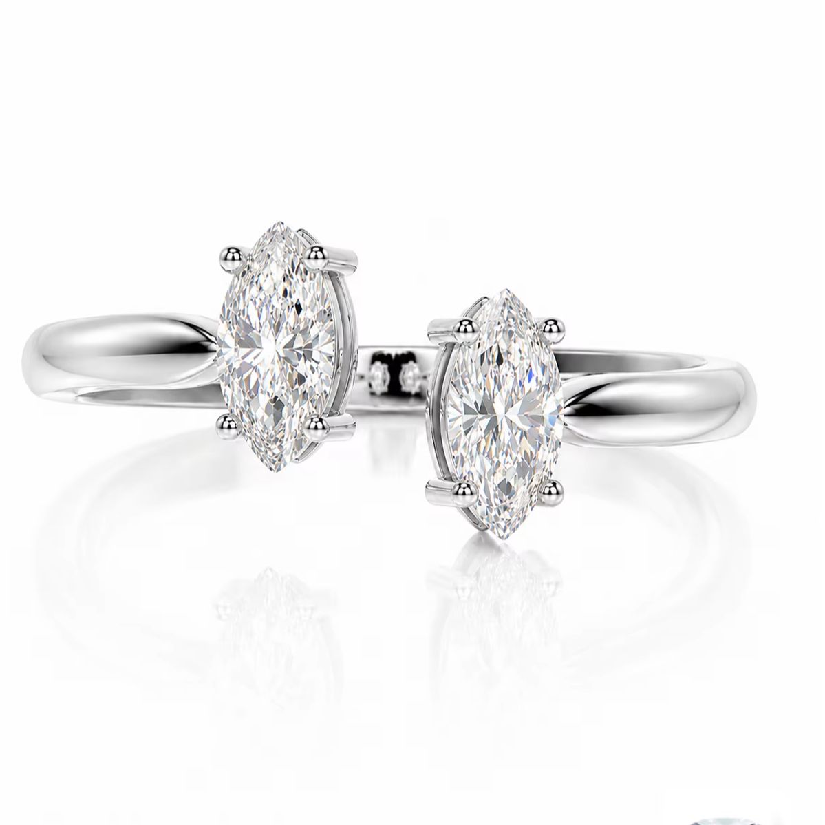 Anel de Prata Esterlina 925 de - Moissanite Engagement Ring 1 Carat avaliação e preço