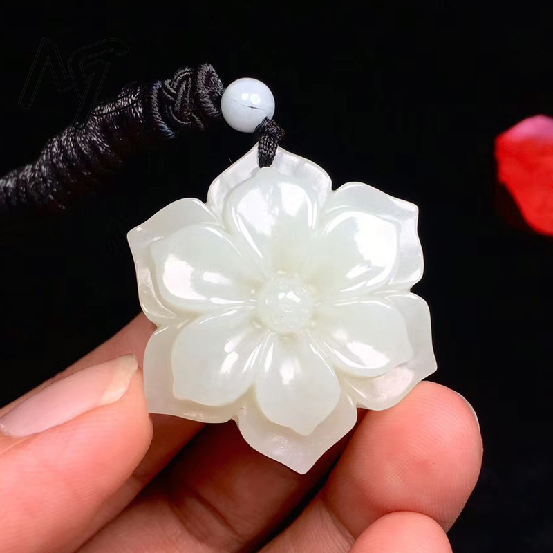 Natural chinês branco jade pen - Necklaces avaliação e preço