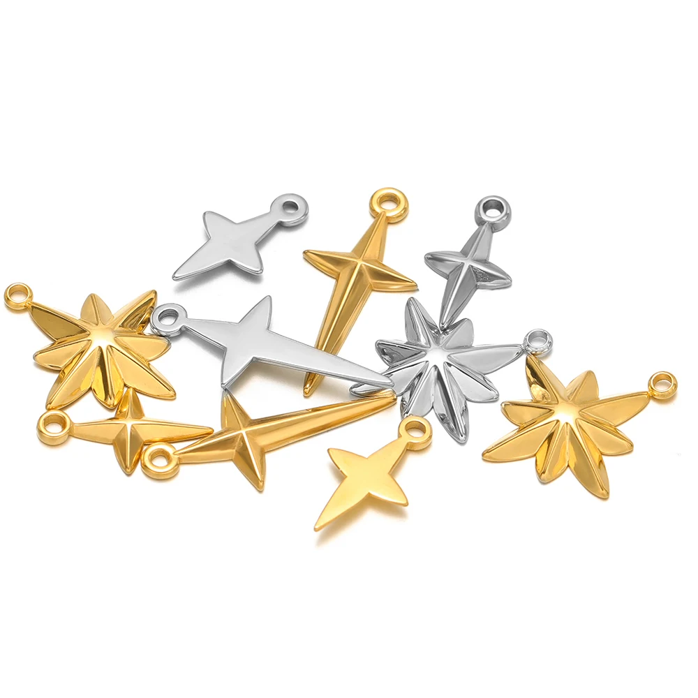 5 pçs de alta qualidade aço in - Cross Pendant Necklace Gold avaliação e preço